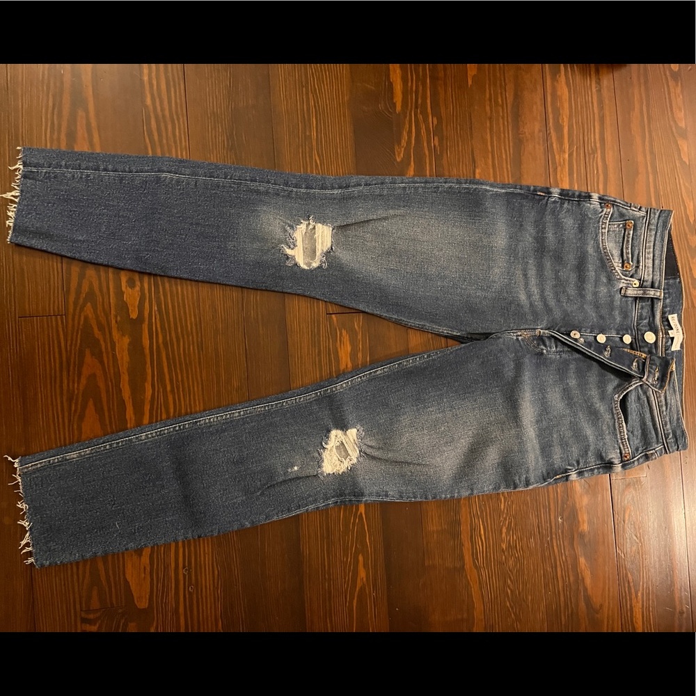 Re / Done size 29 distressed high waisted jeans